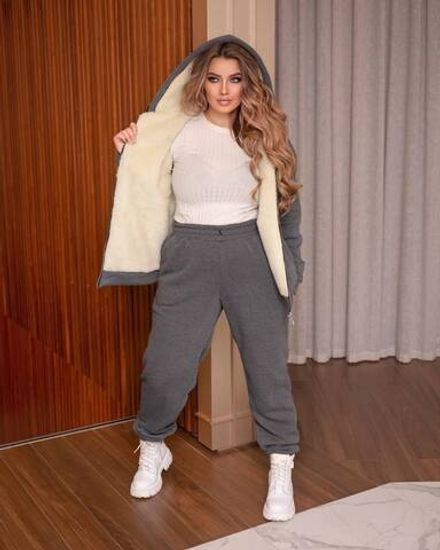 Костюм с мехом УК-043-1 Фабрика Моды