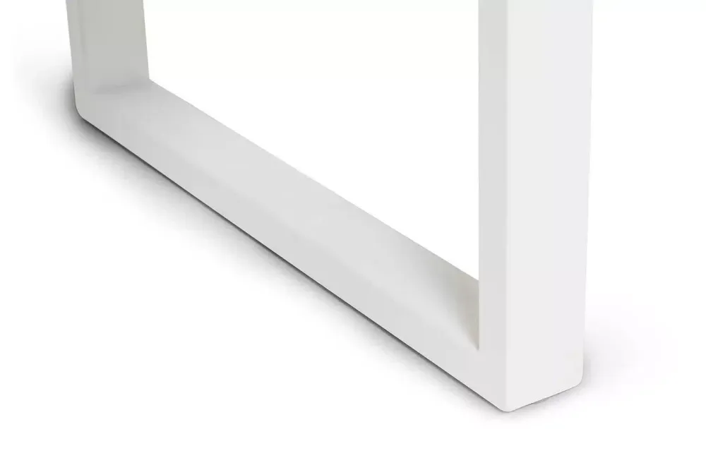 "Варадеро" журнальный стол из HPL 110х60 H43, каркас алюминий белый муар, цвет столешницы "молочный"