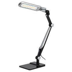 Настольный светильник ЭРА NLED-497-12W-BK светодиодный на струбцине и с основанием черный