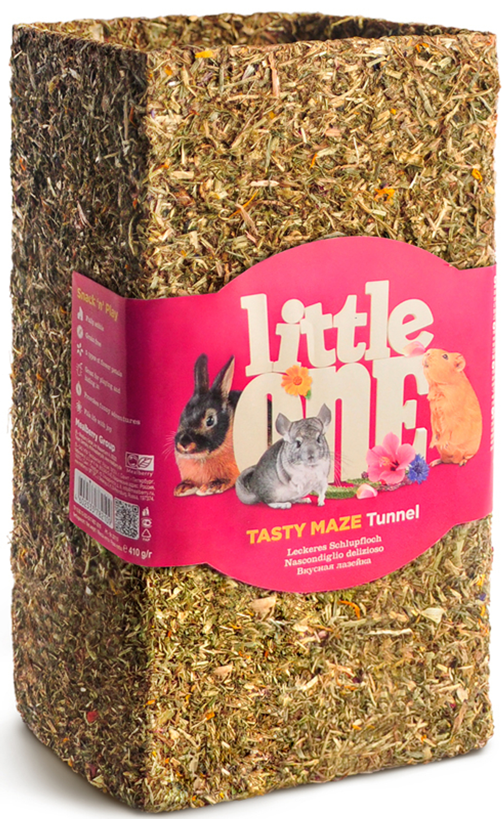 Лакомство-игрушка Little One для грызунов, большой туннель "Вкусная лазейка", 200 гр