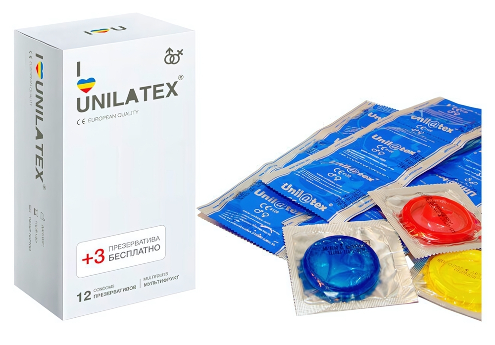 Презервативы UNILATEX мультифрукт (12 шт)