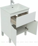 Тумба с раковиной Aquanet Алвита New 277546 60 белый матовый
