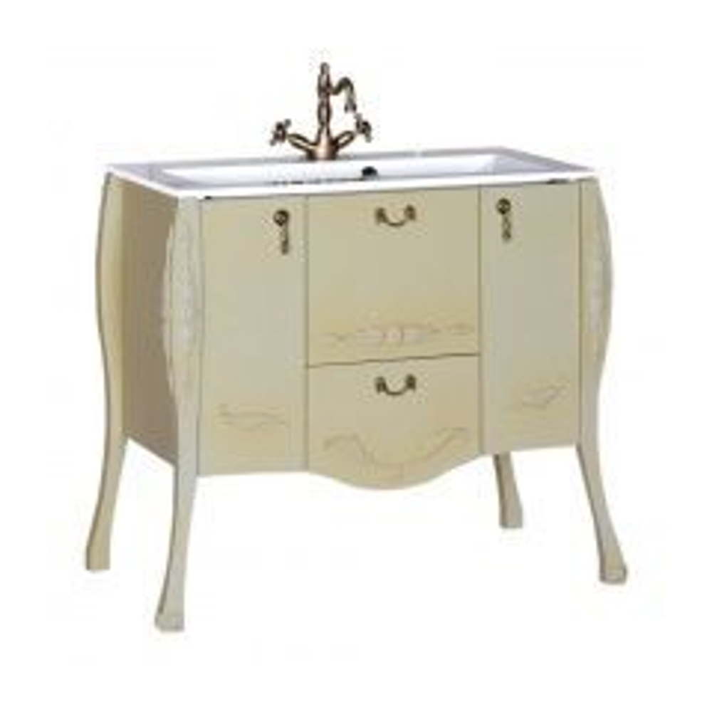 Тумба с раковиной Aquanet Виктория 90 олива