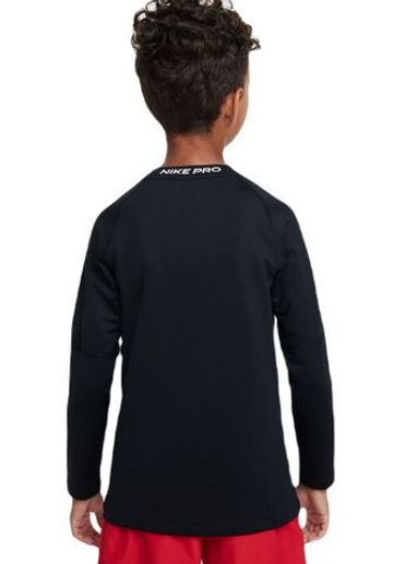 Футболка для мальчика теннисная Nike Kids Pro Warm Dri-Fit Long Sleeve Training - черный