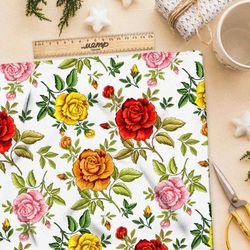 Ткань блэкаут классические цветы