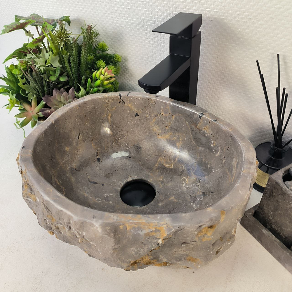 Раковина из мрамора Erozy Grey EM-65319 37*32*15 0882