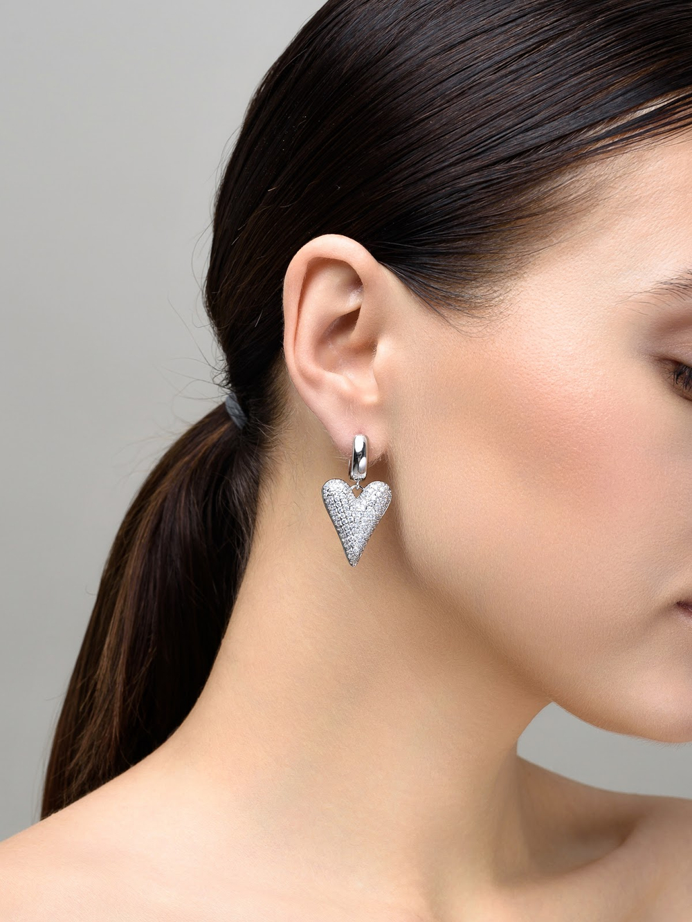 Серьги "Elongate Shine" Silver на швензе амур