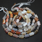 Агат Ботсвана оранжевый трубки 10-13мм