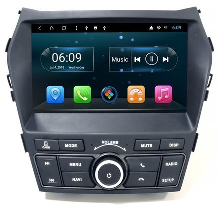 Магнитола для Hyundai Santa Fe 2012-2018 ( без отдельного экрана климата) - Carmedia KR-9235-S10 Android 10, ТОП Процессор, 4ГБ-64ГБ, SIM-слот