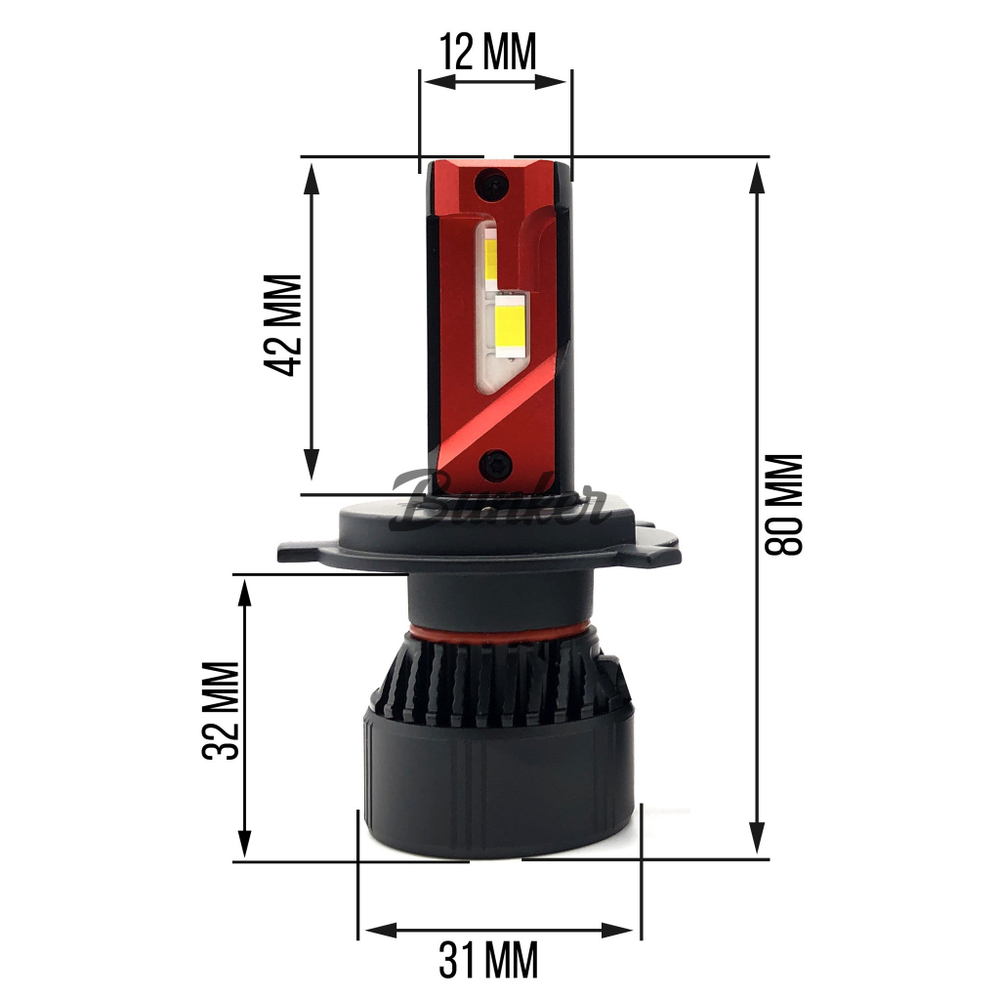 Светодиодные автомобильные LED лампы Sariti Y1 H4 5500K,12V