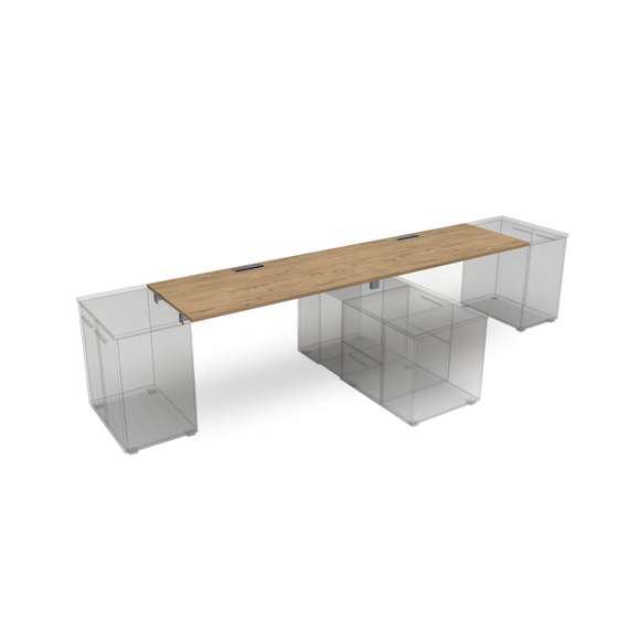 СЛДТ.984 Стол системы БЕНЧ линейный на 2 места, крепление к тумбам (3200*800*750)