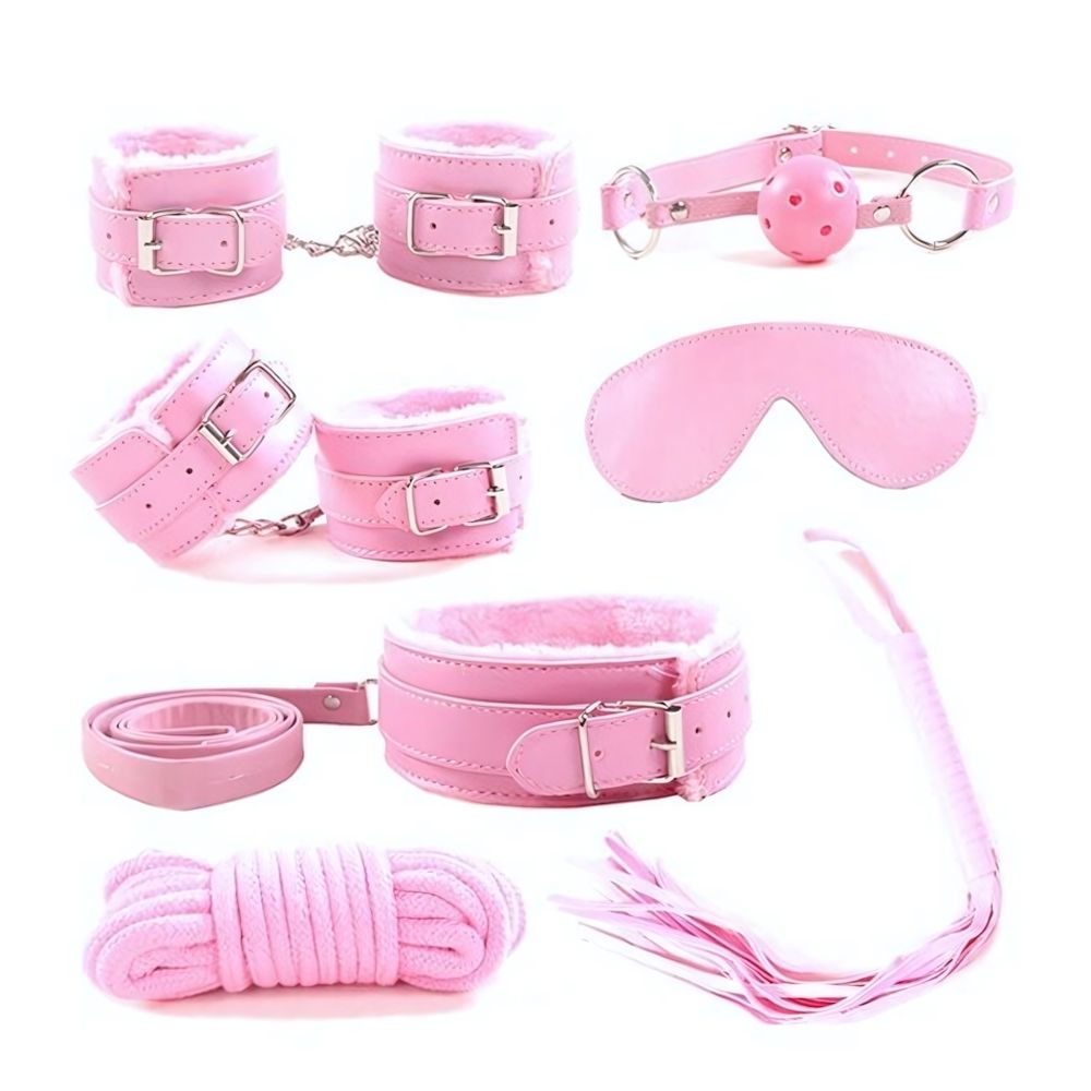 Секс-набор для бондажа Onjoy BDSM Starter Kit розовый (8 предметов) (Цвет: розовый)