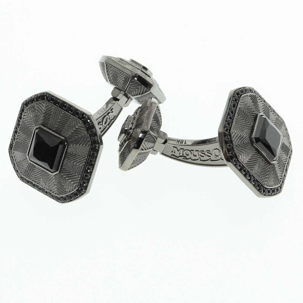 Запонки со Шпинелью и Черными Сапфирами, C0106-0/6