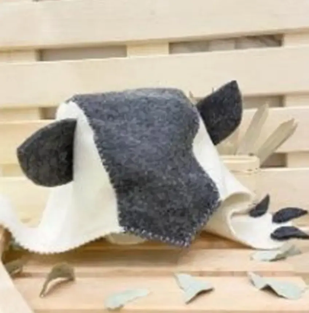 Шапка банная классическая «Кошка», цвет комбинированный, (без упаковки)