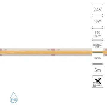 Светодиодная лента 24V 10W/m 4000К 5м IP65 Arte Lamp AQUA LANE A2432008-05-4K