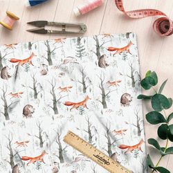 Ткань мембрана лиса со зверьками