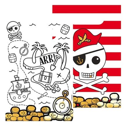 Подарочные пакеты "Карта Пирата" 8 шт