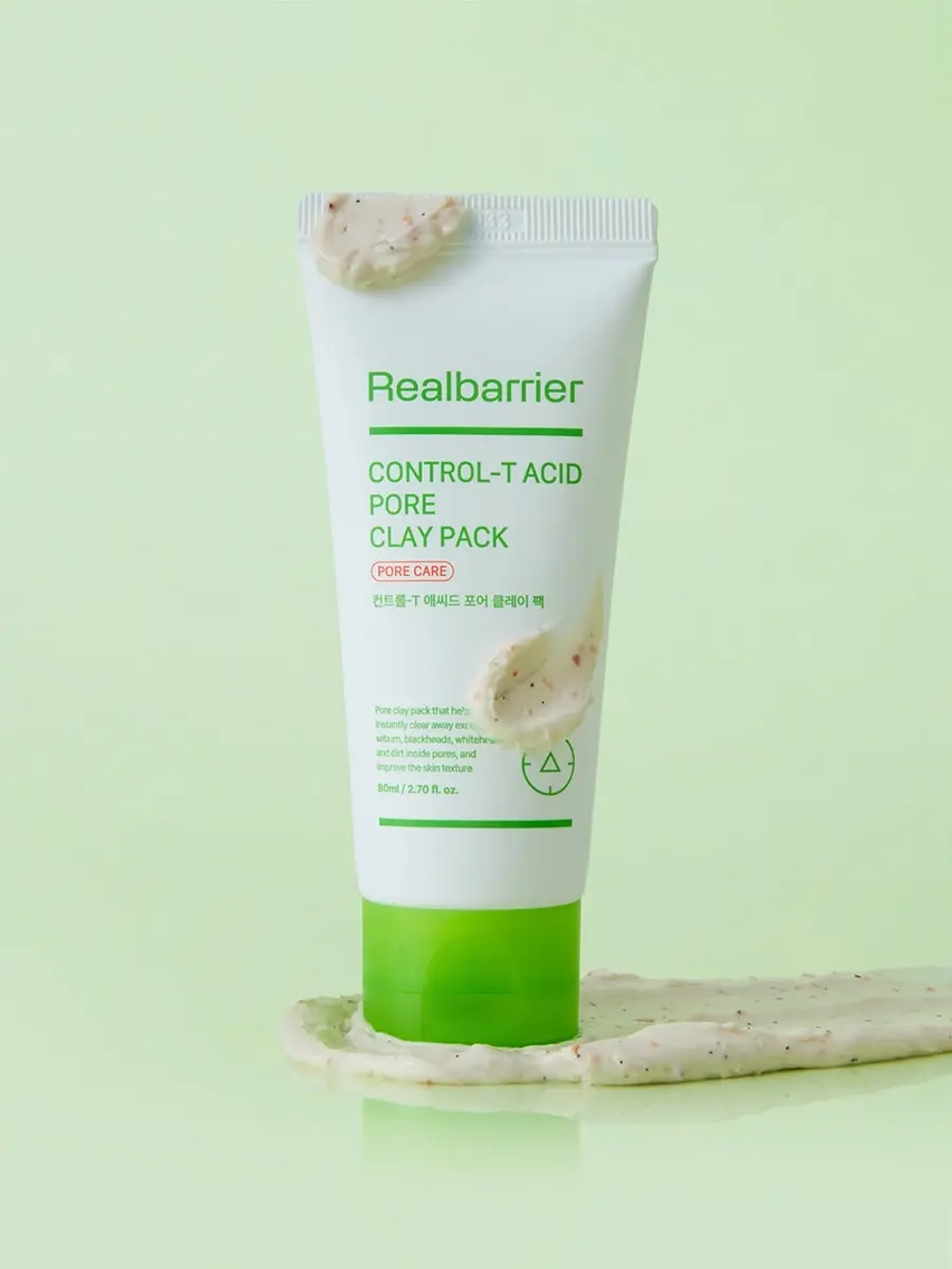 Real Barrier Глиняная маска с кислотами для очищения и сужения пор Control-T Acid Pore Clay Pack 80 мл