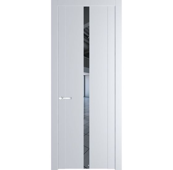 Межкомнатная дверь эмаль Profil Doors 1.8P вайт зеркало