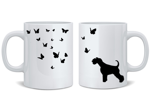 Кружка "Шнауцер и бабочки"