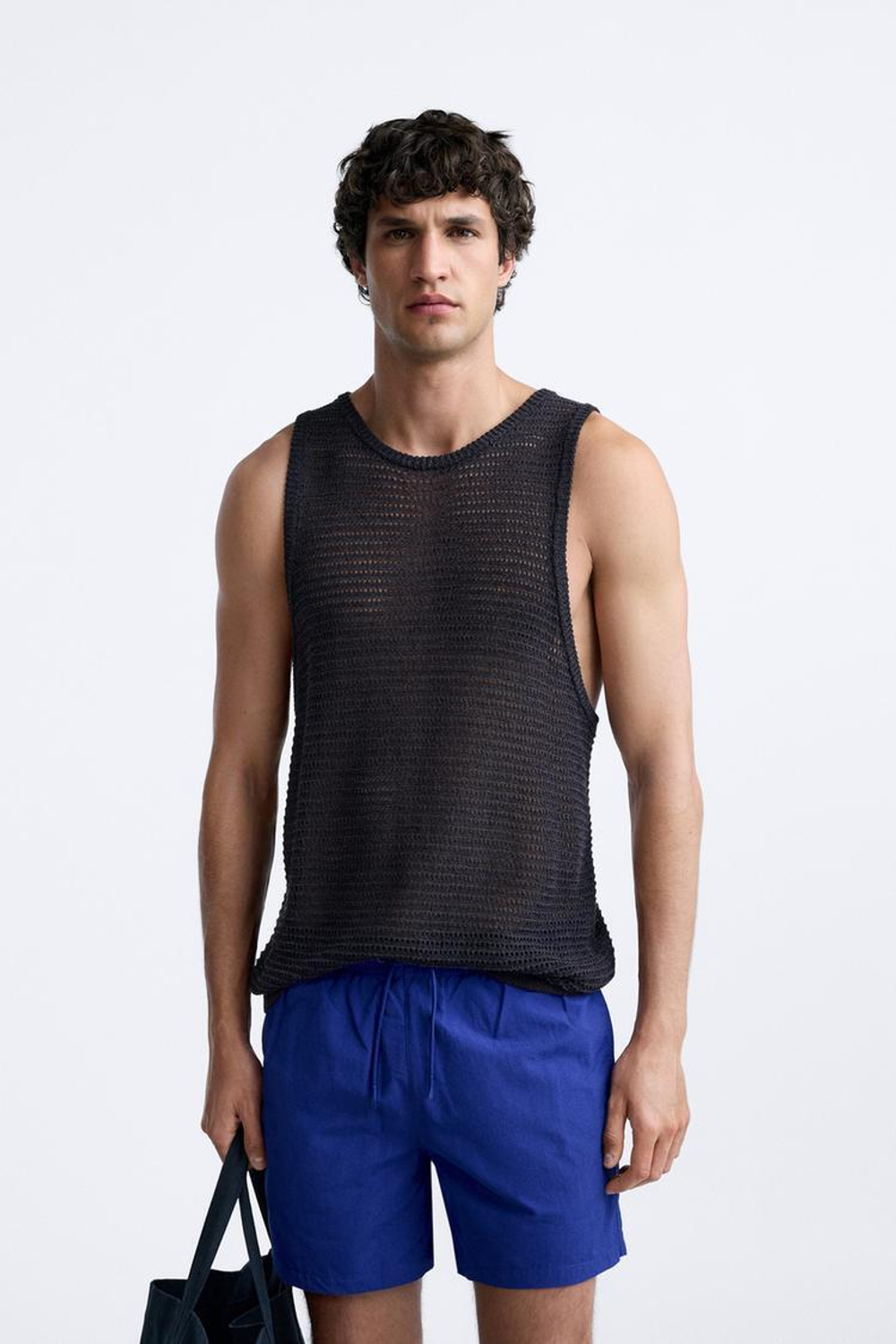 ZARA БАЗОВЫЕ ПЛАВКИ КЛАССИЧЕСКОГО КРОЯ, СИНИЙ