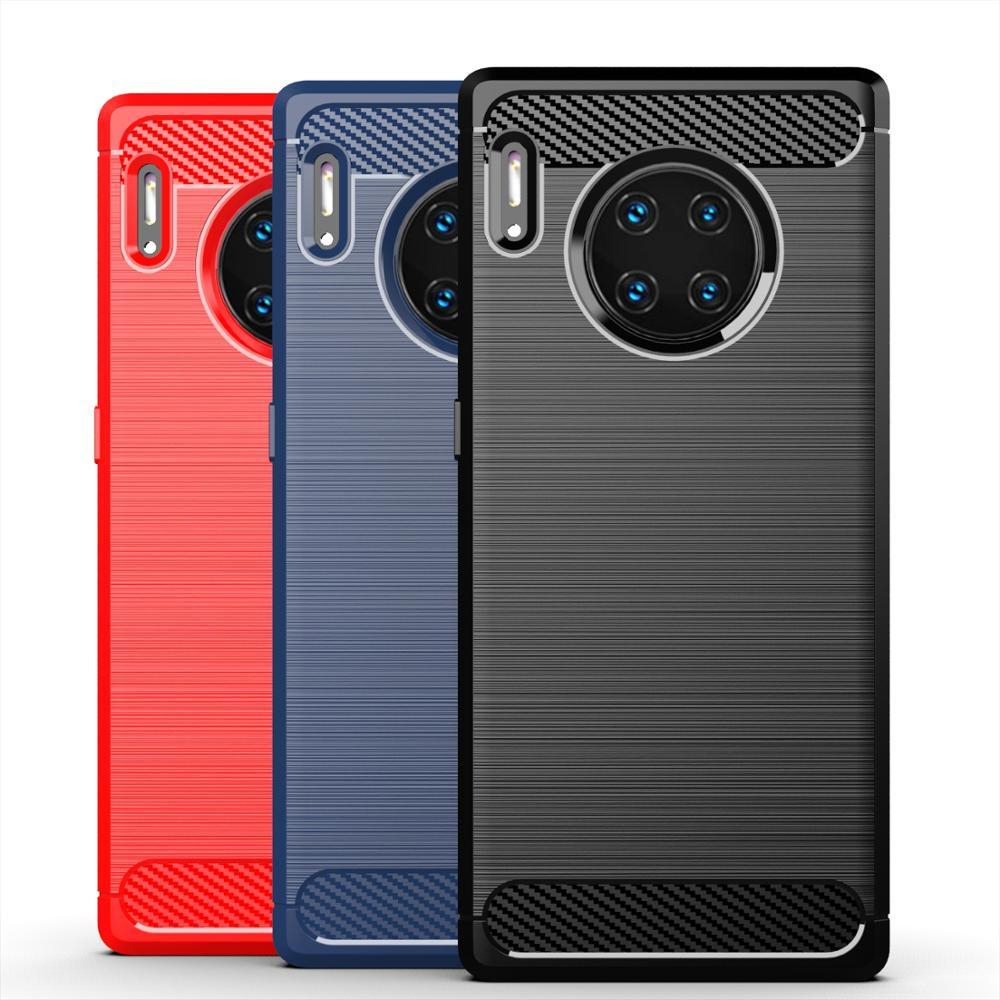 Чехол для Huawei Mate 30 Pro (Mate 30 RS) цвет Red (красный), серия Carbon от Caseport