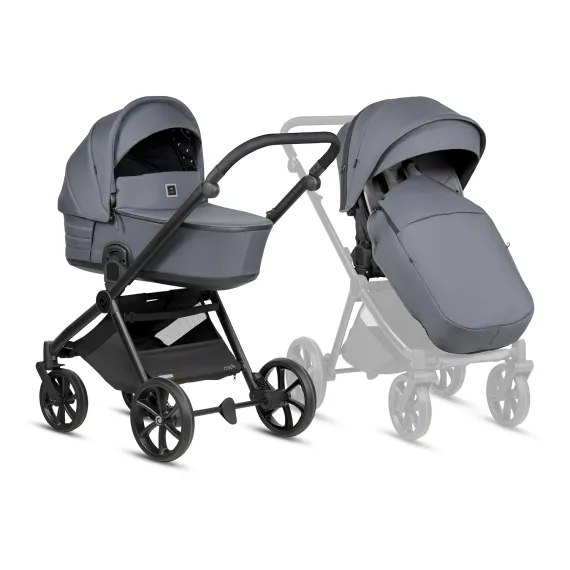 Коляска 3 в 1 Tutis Mio 3+ Essential Dark Grey