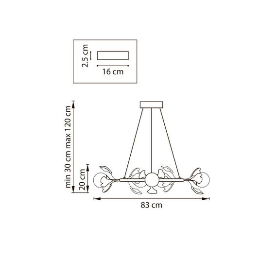 Люстра подвесная Ceramo BW Lightstar 799097