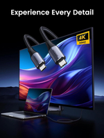 Кабель USB C - USB C, 3.1 Gen2, 10Gbps, 5A, QC4.0/PD3.0, 240W, 1m, UGREEN 80150