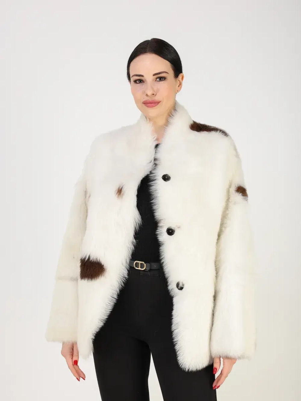 Дубленка зимняя шуба натуральная короткая