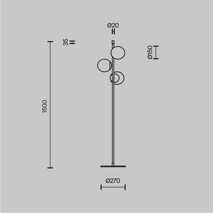 Торшер Maytoni Nostalgia MOD048FL-03G