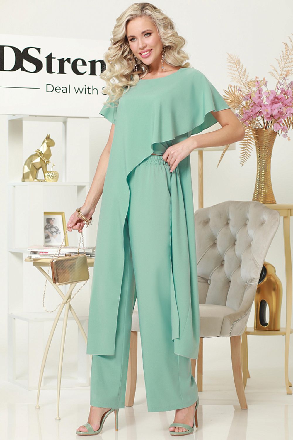 Костюм Высокий статус, мята DStrend (Акция)