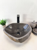Раковина из речного камня RS-65972 45х34х15 из натурального камня