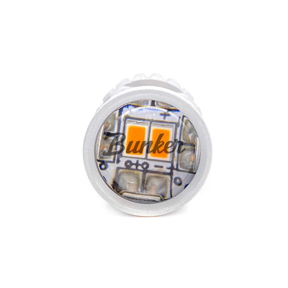 Светодиодная автомобильная LED лампа TaKiMi 1156-3020-14SMD (P21W) 180*,Оранжевый,Не полярная,12V