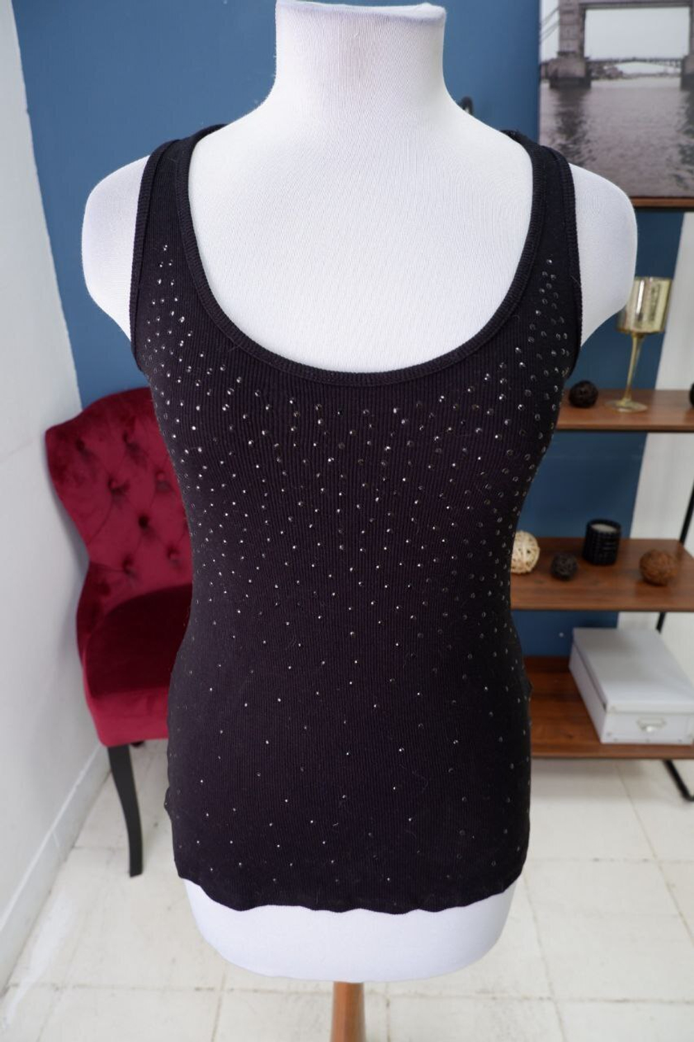 Топ со стразами 48 размер