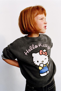 ZARA ТОЛСТОВКА HELLO KITTY©, АНТРАЦИТОВО-СЕРЫЙ