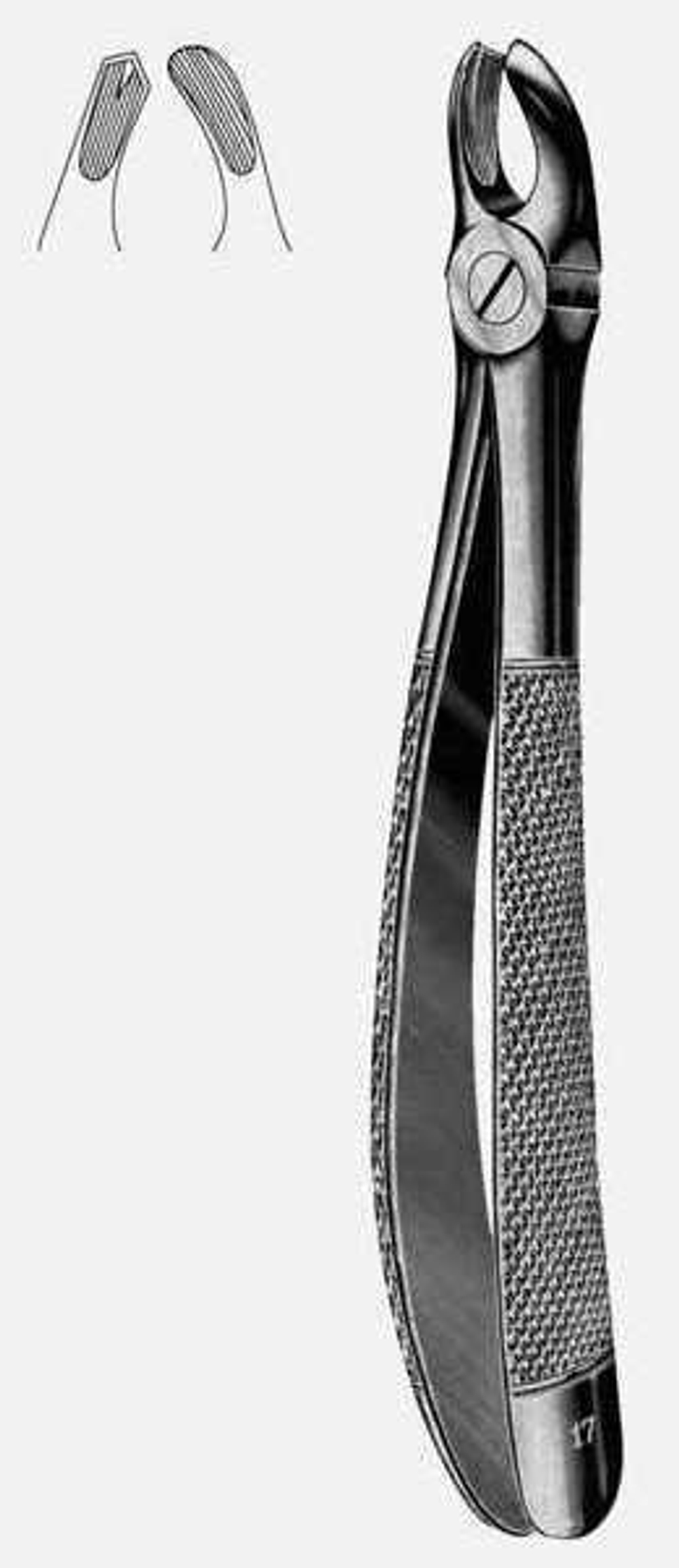 Щипцы для удаления моляров верхней челюсти правой стороны 17 ВР-Щ-174