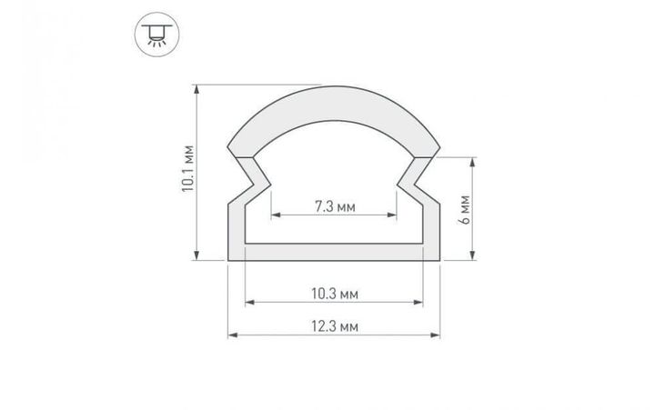Профиль Arlight WPH-LINE-1210R-2000 OPAL 023303