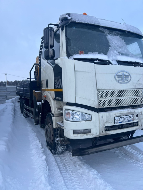 ПК ЮБО-СУМОТОРИ 4591* на шасси FAW CA 3250 6x4 Бортовой с КМУ 4591А0 (Дизельный, 8,6 л, 375 л.с., МТ