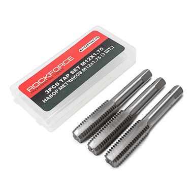 Метчик M12x1,75 (3шт), в пластиковом футляре RockForce##Rock FORCE RF-TAP12x1,75
