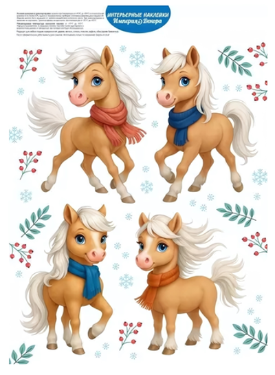 Наклейки оформительские А4 "Грациозная четверка" 30001223 (Империя Поздравлений)