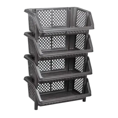 Этажерка для хранения Эконом 4-х секцион. цвета в ассортименте