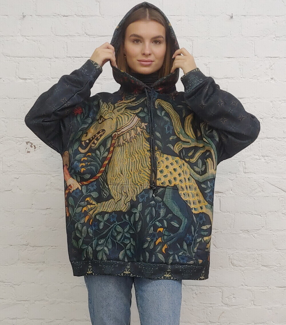 худи с принтом волка