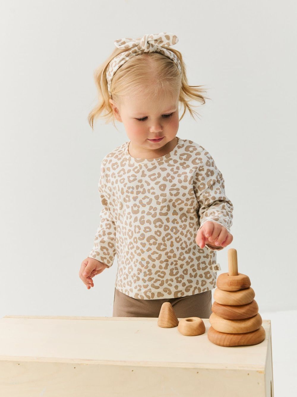 Лонгслив "Бежевый леопард" 0+