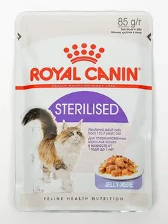 Влажный корм RC Sterilised для стерилизованных кошек, в желе, пауч, 85 г
