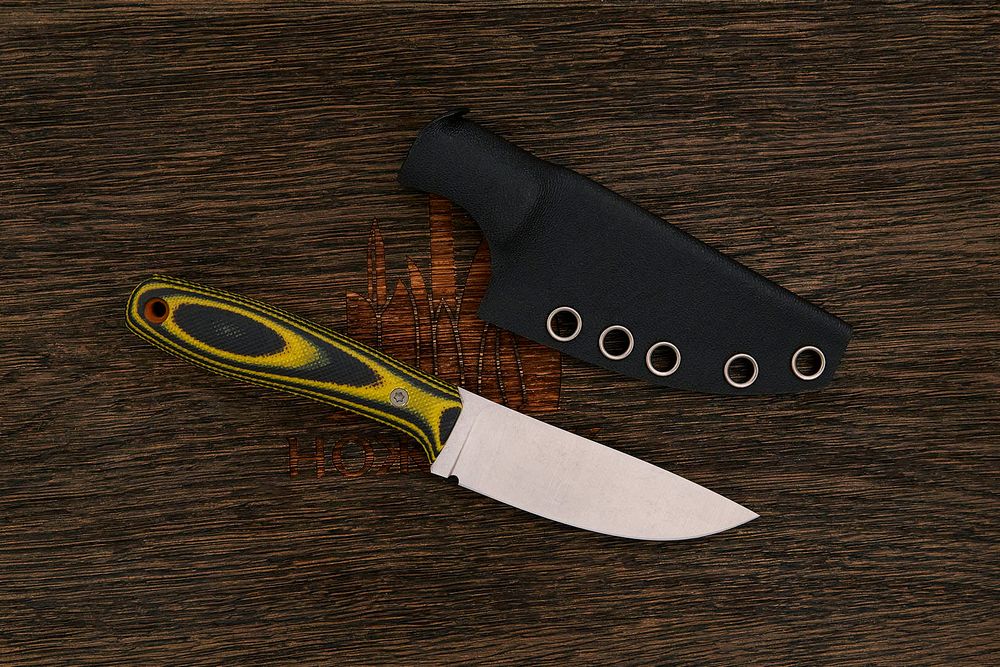 Нож EDC UralEDC ТузЪ, клинок 80мм, сталь 65Х13, рукоять G10 чёрно-жёлтый