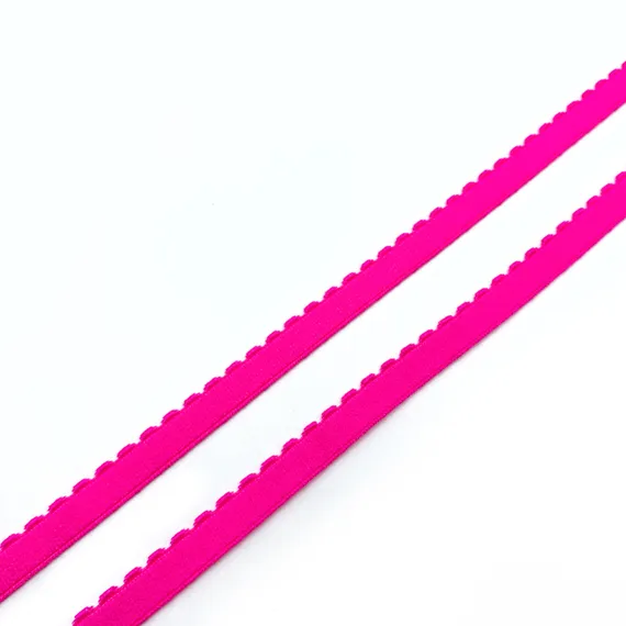 Резинка отделочная розовый неон 10 мм, Китай