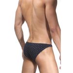 Трусы мужские слипы черные с принтом DARKZONE DZN6414