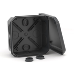 Коробка ответвительная с 8+2 кабельными вводами д.20/20мм,IP55,85х85х40мм, черный