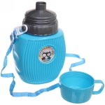 Фляжка туристическая пластиковая 600мл «Лето» с кружкой